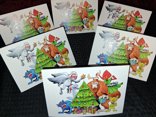 * Cryptid Christmas Holiday Greeting Cards!