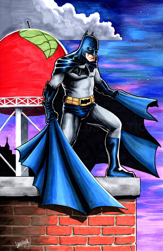 Batman Jackson Ohio Apple Tower 11x17" SIGNED Poster Print DC Comics