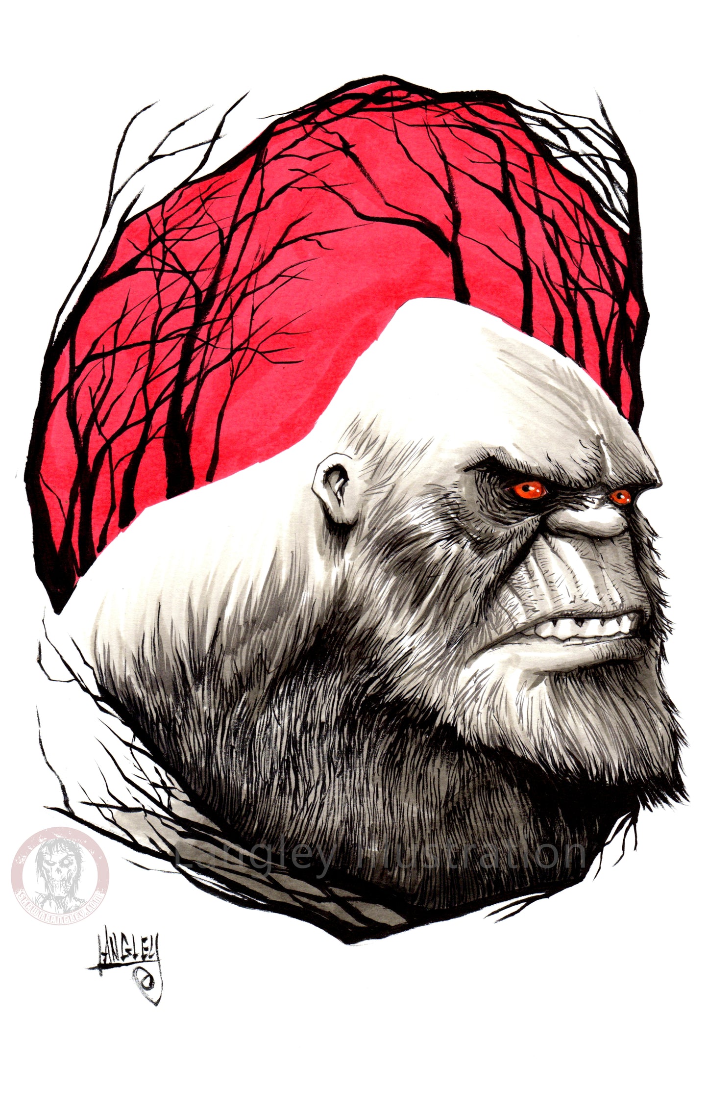 Bigfoot Grey 11x17" SIGNED Poster/Print