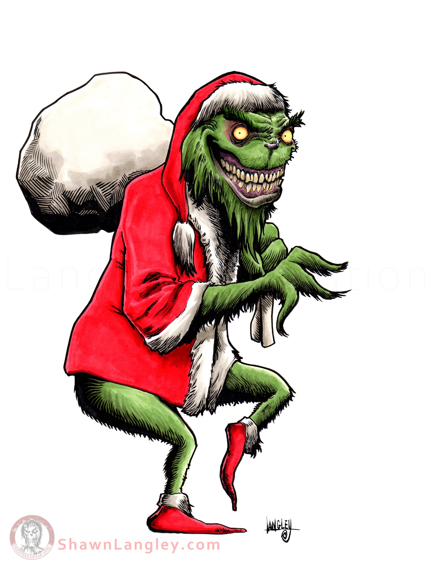 The Grinch 11x17" Christmas Holiday SIGNED Poster Print