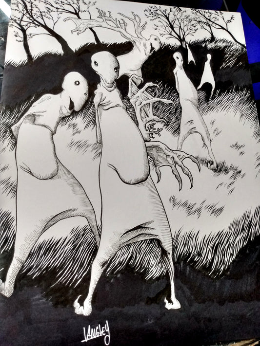 Fresno Nightcrawlers, 9x12" ORIGINAL Artwork