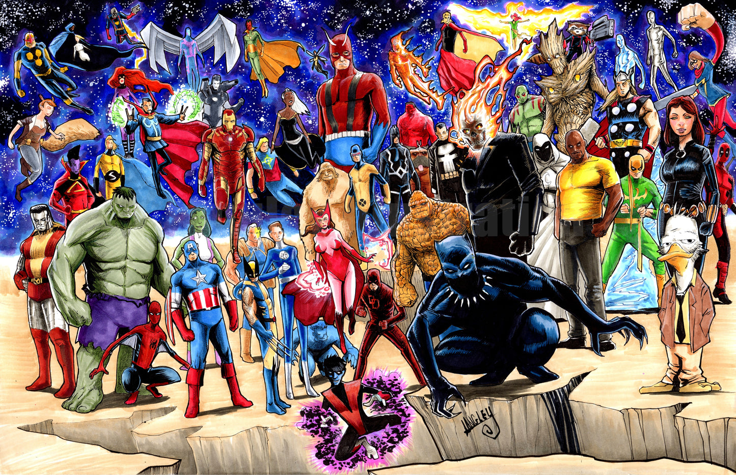 Marvel Comics Universe SIGNED 11x17" Poster FanArt Print