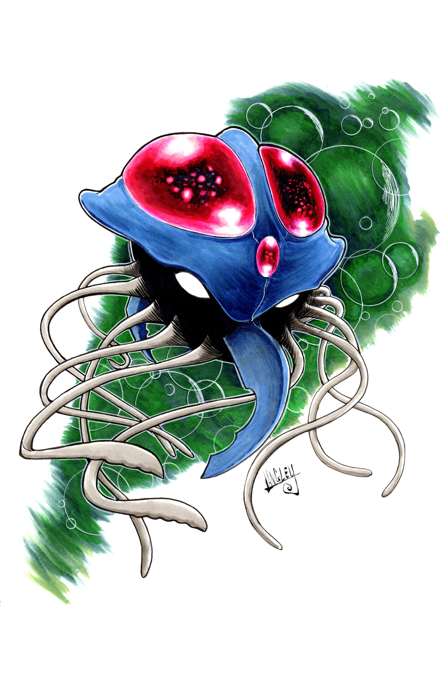 Pokemon Tentacruel 11x17" SIGNED Poster Print