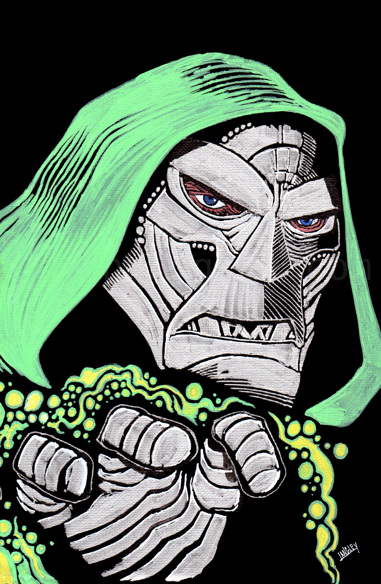 Doctor Doom Painting Style 11x17" SIGNED Marvel Comics Poster Print