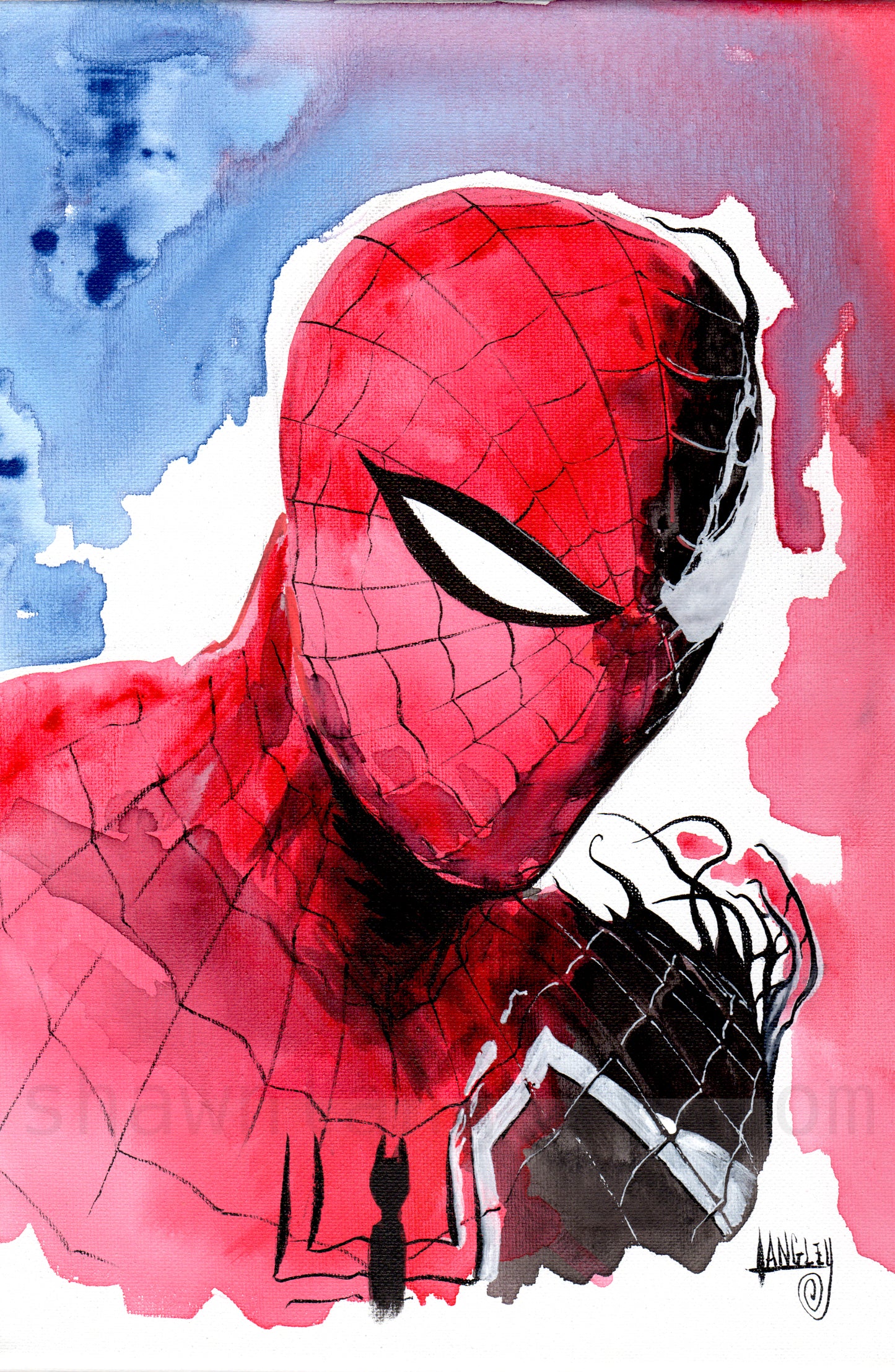 Spider-Man Symbiote Painting Style 11x17" SIGNED Marvel Comics Poster Print