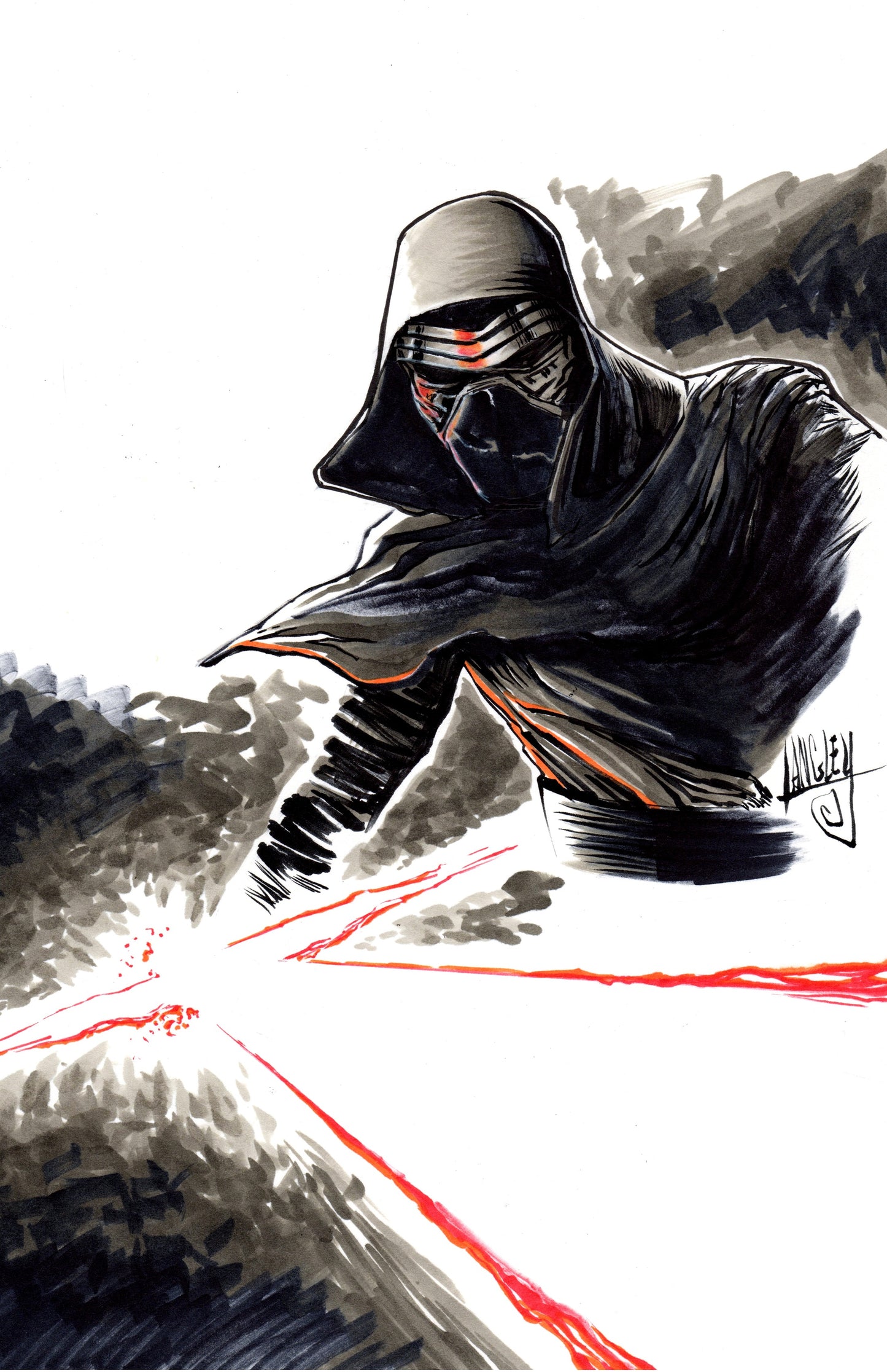 Kylo Ren 11x17" SIGNED Sci-Fi Fantasy Poster Print