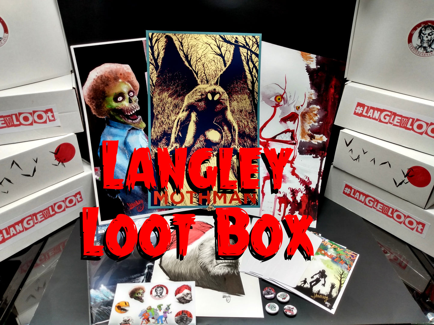 Langley Loot Box ! w/LIMITED 1/10 Majora's Mask Print! Prints, Original Sketch, Greeting Cards, Stickers & More!