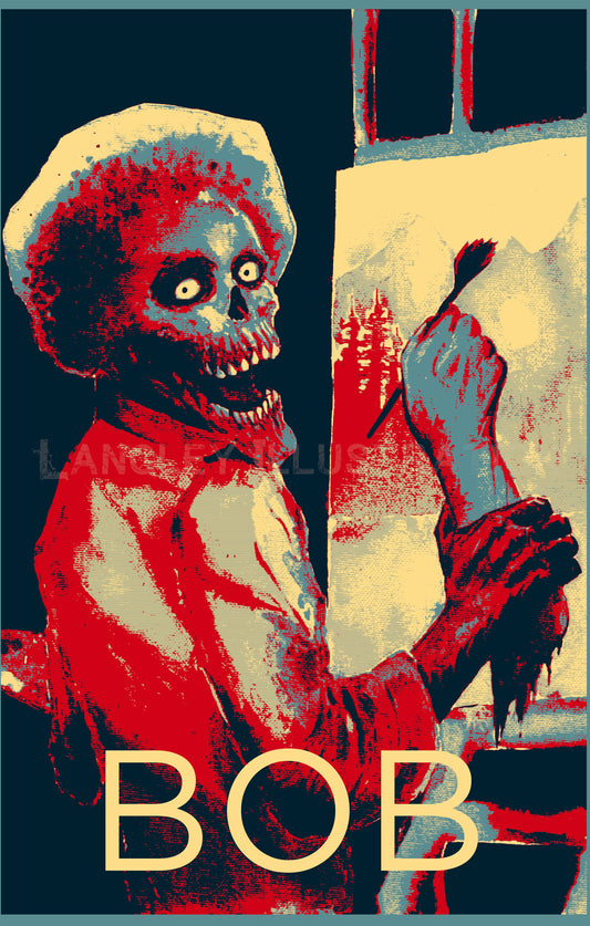Bob Tri-Color Pop Art 11x17" SIGNED Horror Parody Poster Print