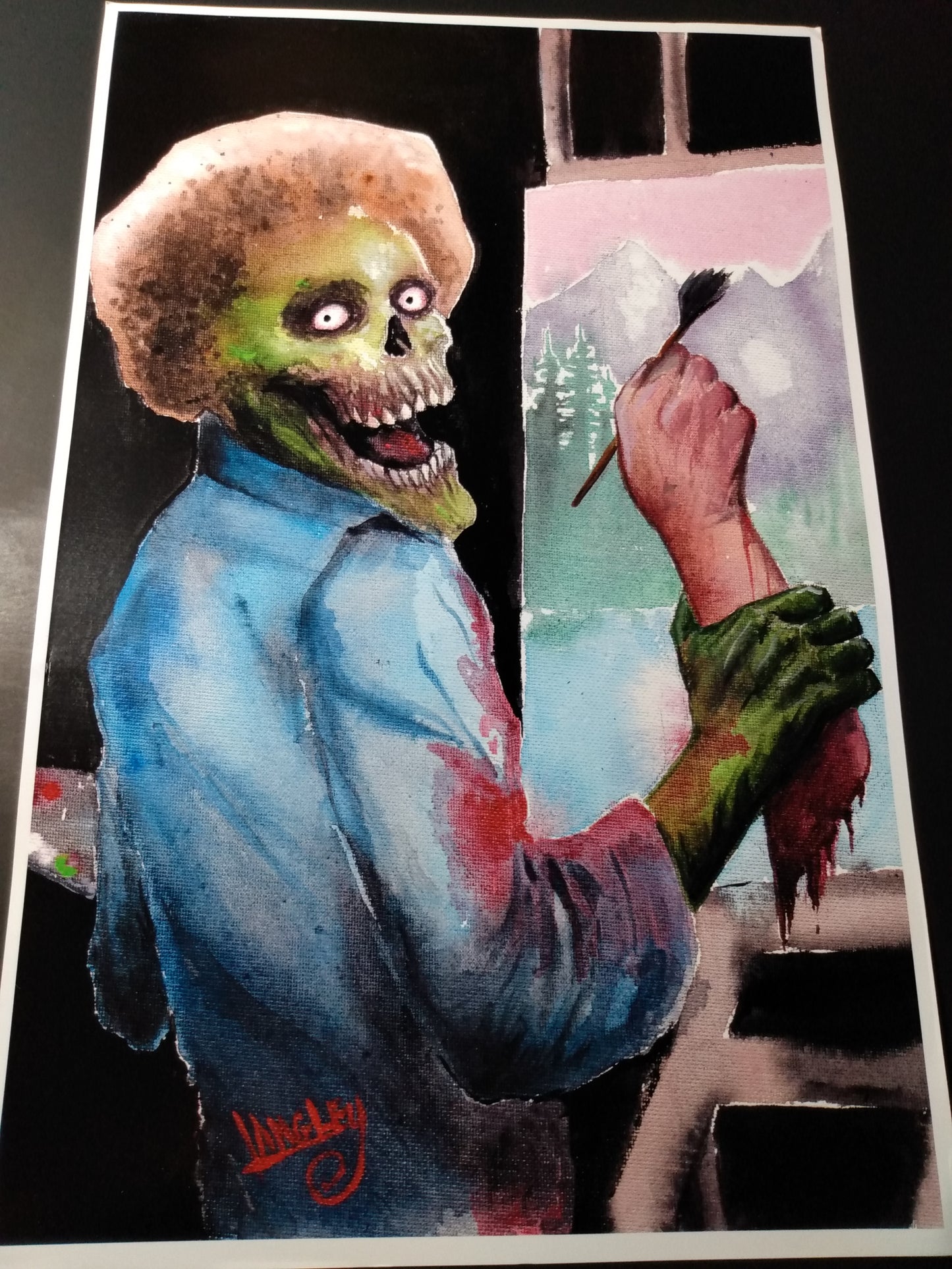 * Bob Zombie 11x17" SIGNED Horror Parody Poster Print