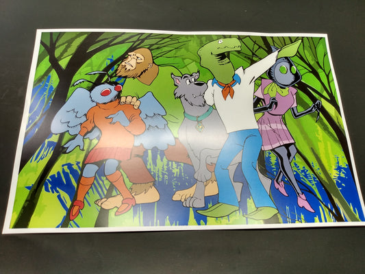The "Cryptid Crew" 11x17" SIGNED Poster Print