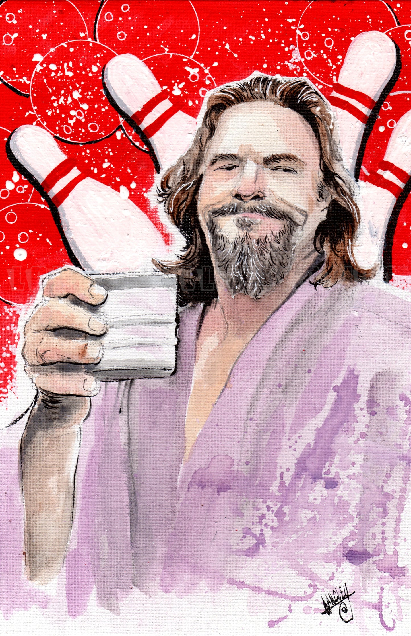 The Dude Abides 11x17" SIGNED Movie Comedy Poster Print