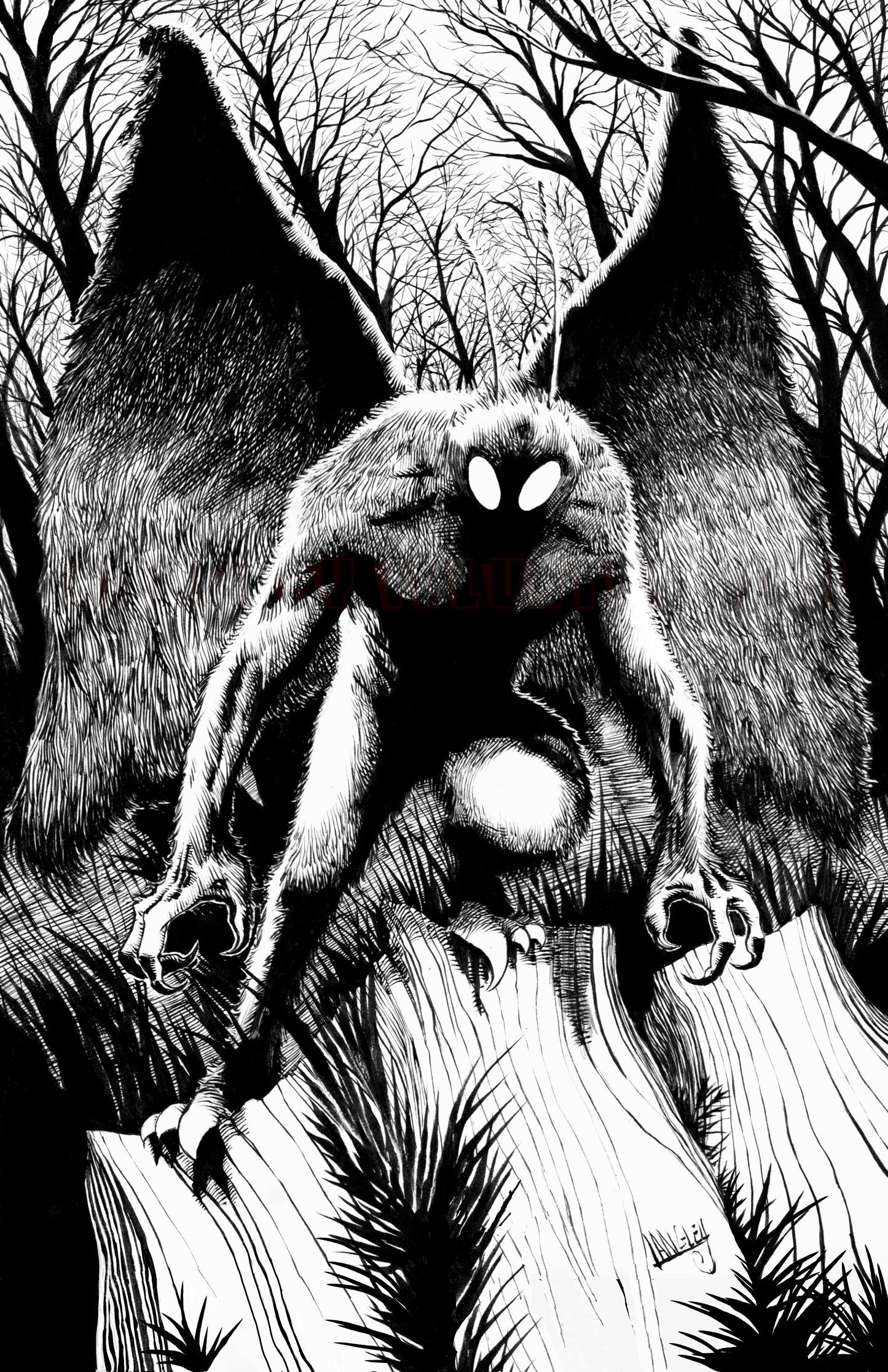 * Mothman 11x17" SIGNED Poster/Print