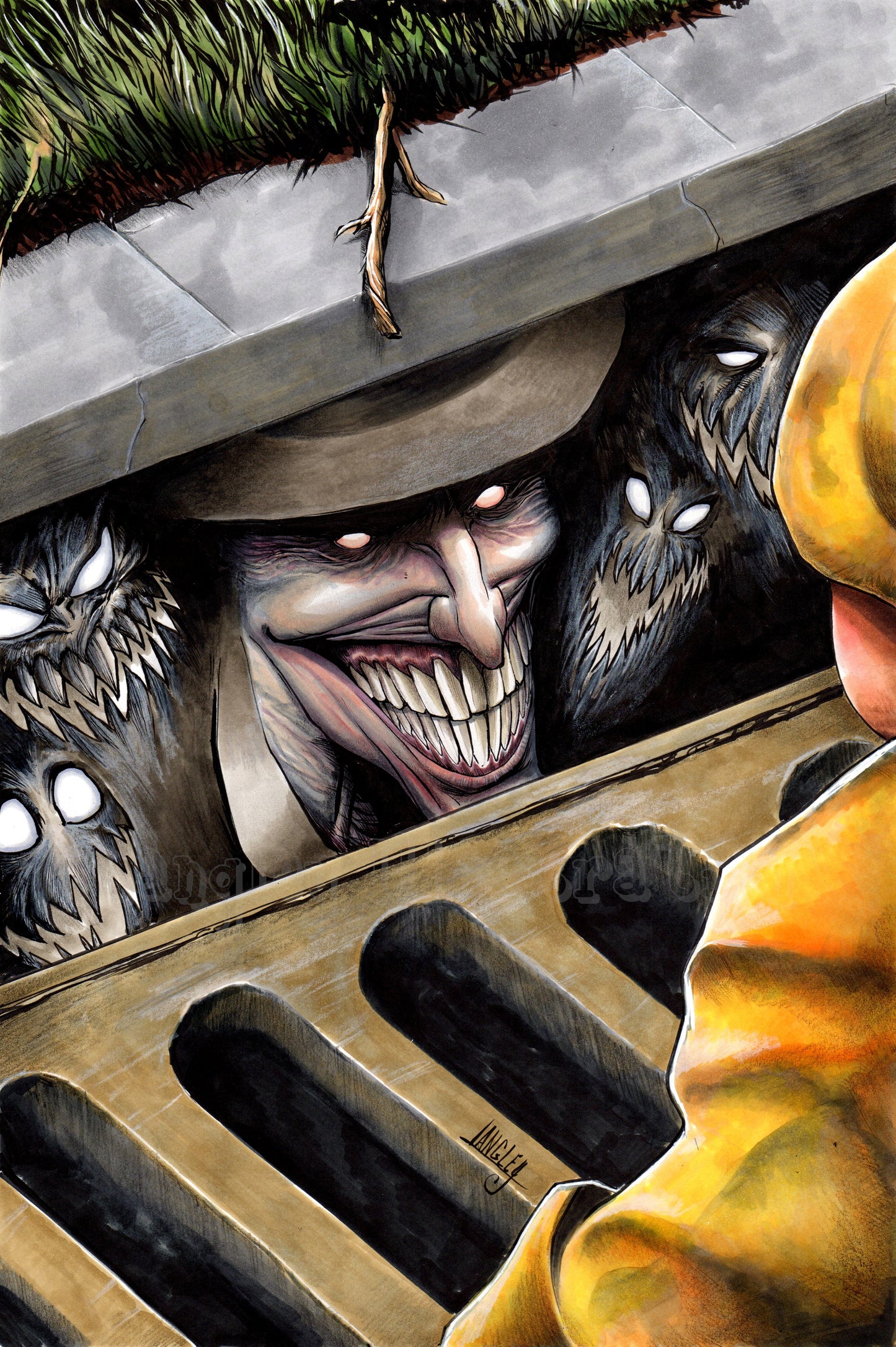 The "Rejected" variant cover art, Pennywise homage v2- SIGNED 11x17 print