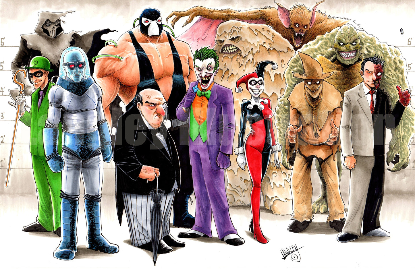 Rogues Gallery 11x17" SIGNED DC Comics Poster Print