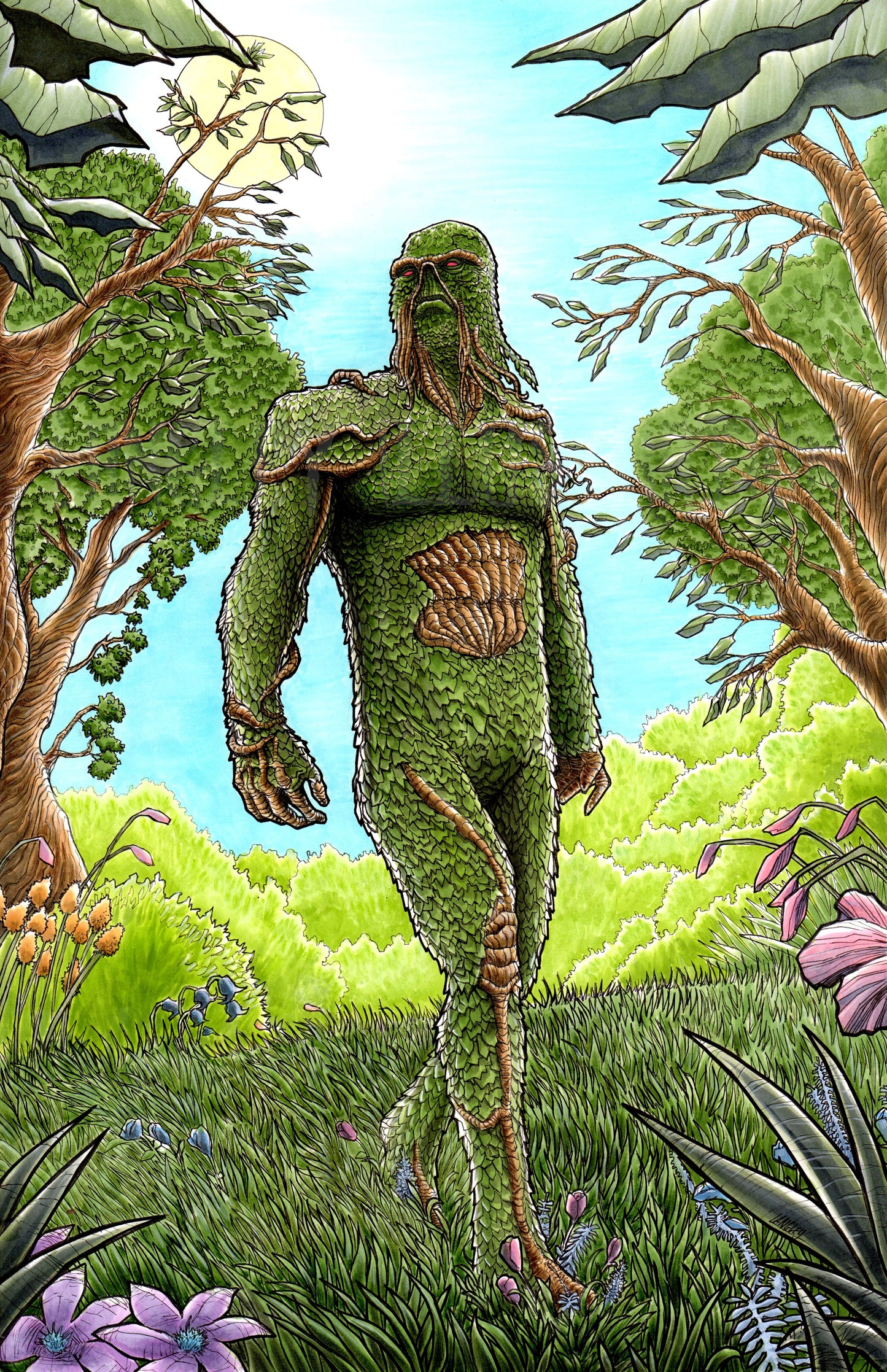 Swamp Thing in Springtime 11x17" SIGNED DC Comics Poster Print