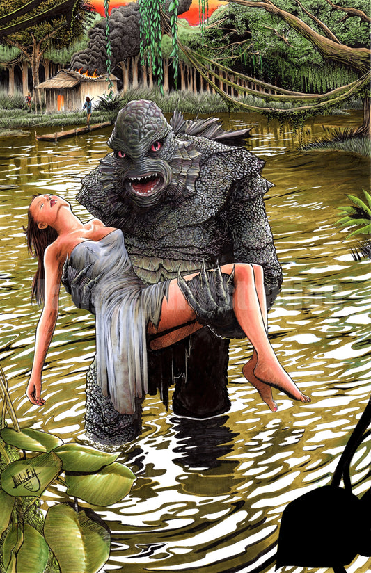 Black Lagoon 11x17" SIGNED Horror Poster Print