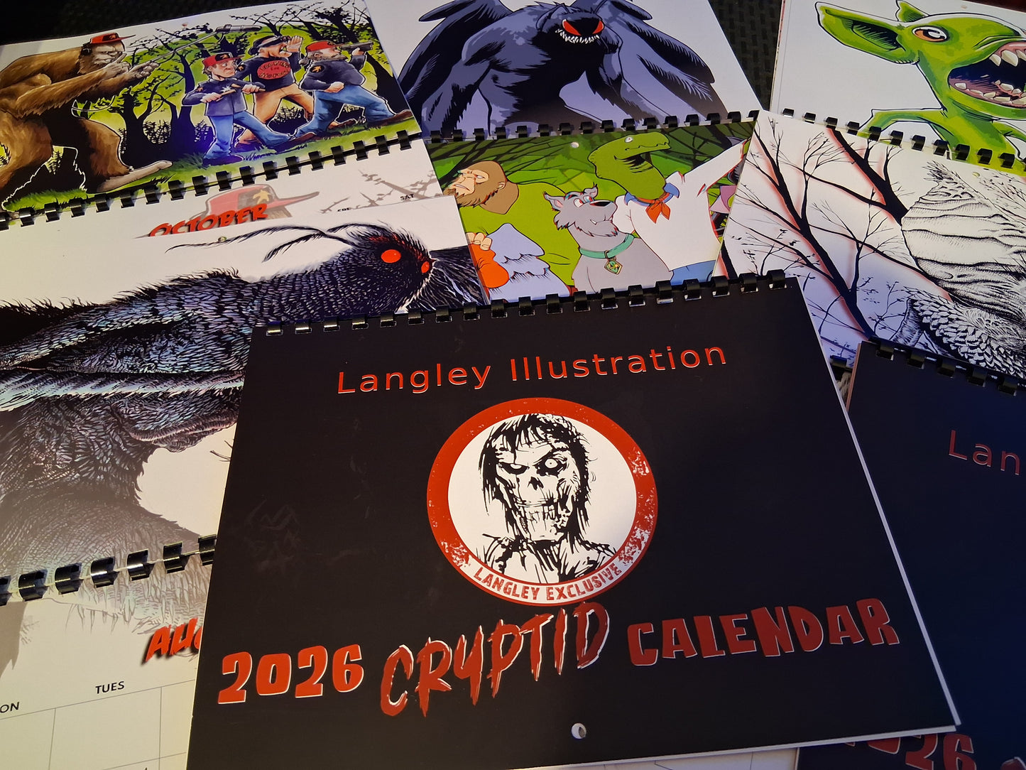 * 2026 Official SIGNED Cryptid Calendar- Langley Illustration