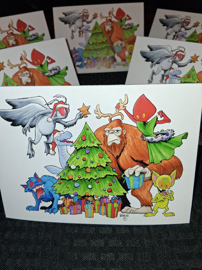 * Cryptid Christmas Holiday Greeting Cards!