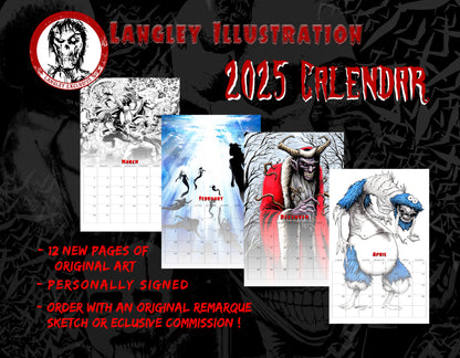 * 2026 Official SIGNED Cryptid Calendar- Langley Illustration