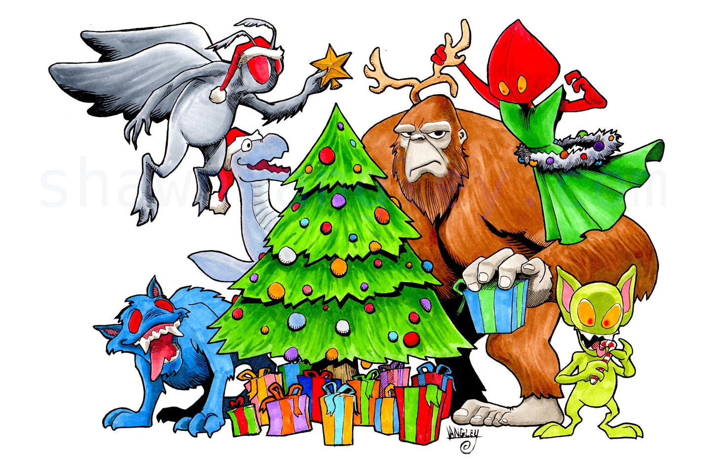 * Cryptid Christmas Holiday Greeting Cards!