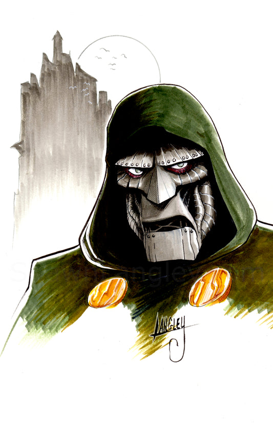 Doctor Doom 11x17" SIGNED Fanart Parody Marvel Comics Poster Print (Copy)