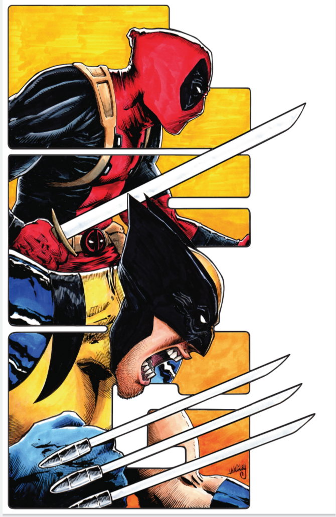 Deadpool Wolverine 11x17" SIGNED Fanart Parody Marvel Comics Poster Print