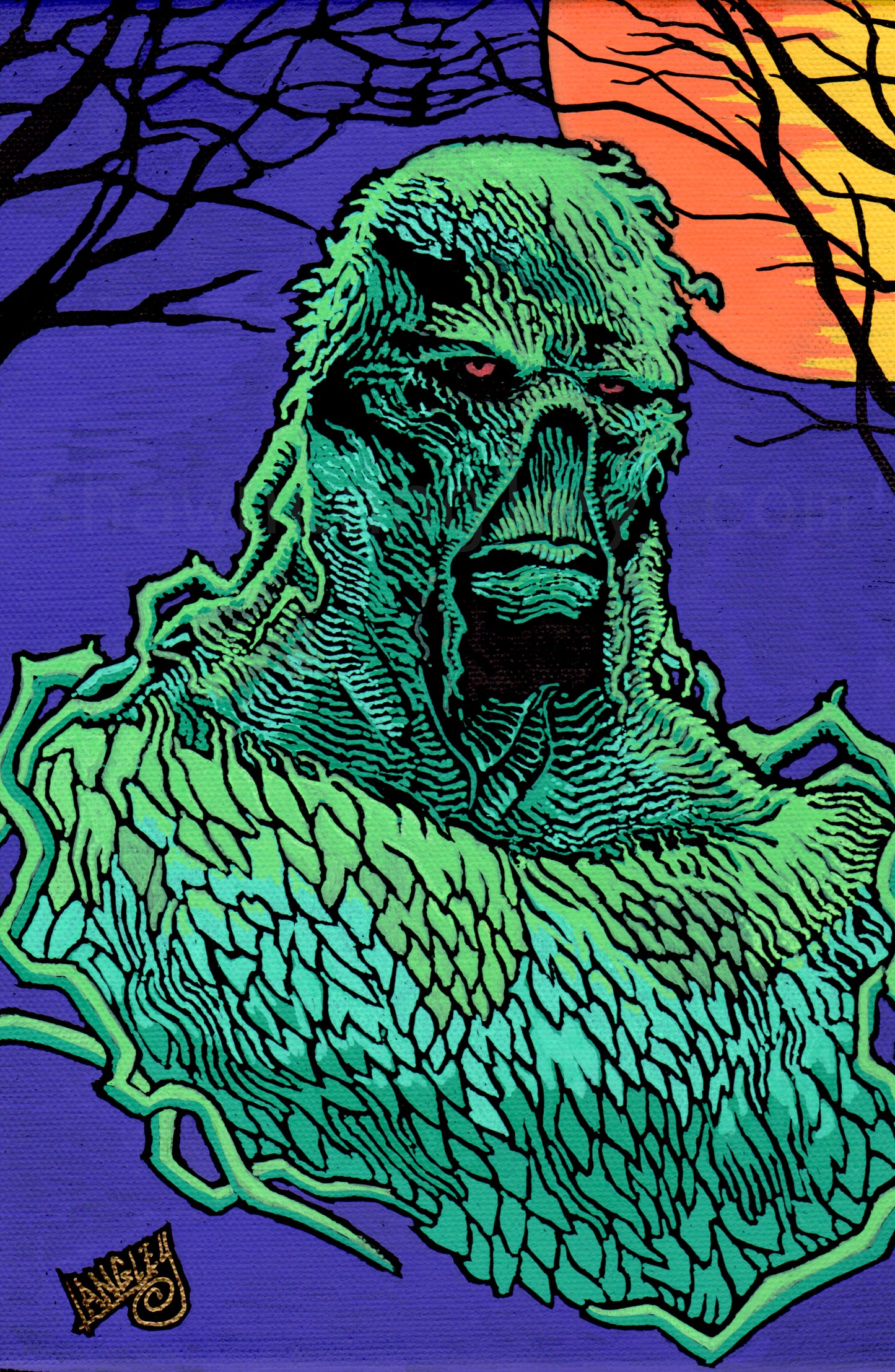 Swamp Thing Painting Style 11x17" SIGNED DC Comics Poster Print