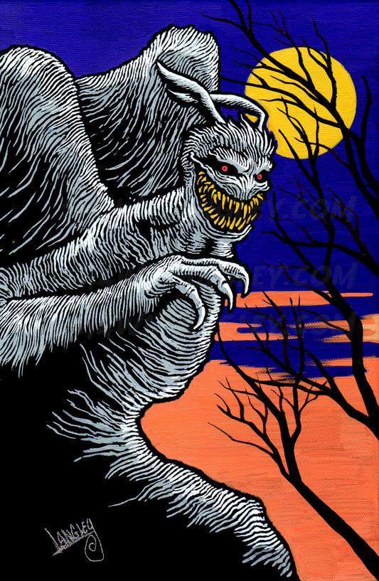 Mothman: Black Canvas 11x17" SIGNED Poster Print