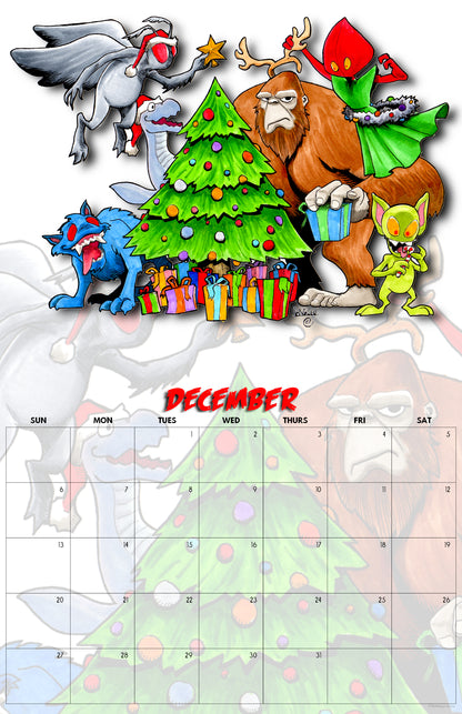 * 2026 Official SIGNED Cryptid Calendar- Langley Illustration