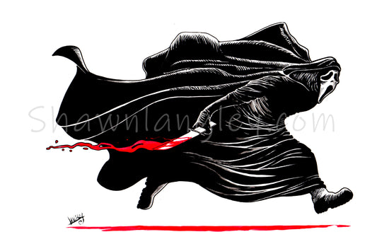 Ghostface, SIGNED 11x17 Scream Horror Art Print