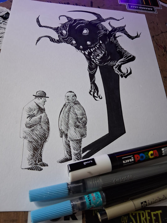 Duplicity, 9x12" ORIGINAL Horror Artwork