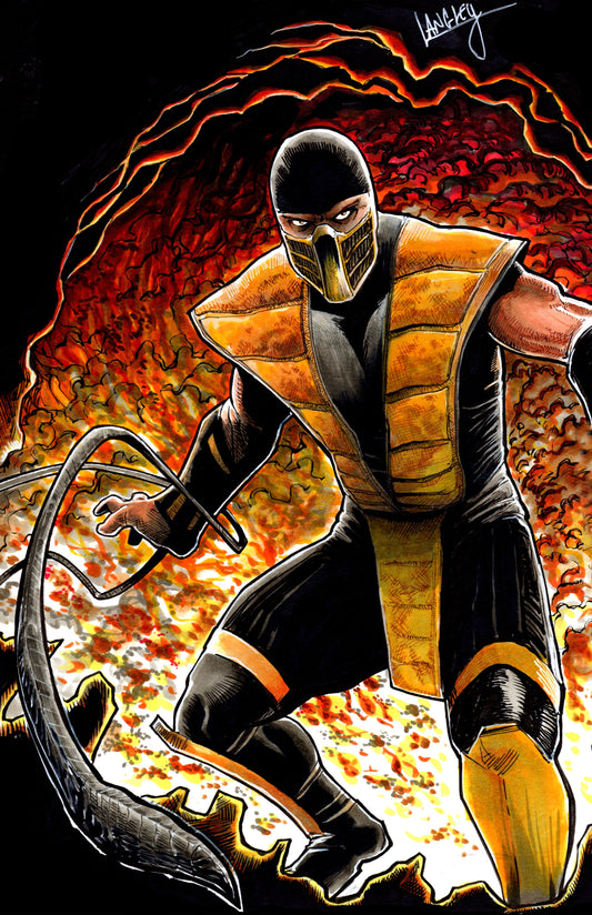 Scorpion 11x17" SIGNED Mortal Kombat Poster Print