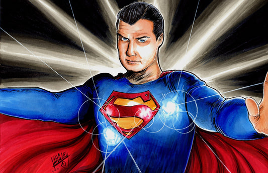 Superman 11x17" SIGNED Comic Art Poster Print