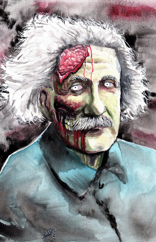 I'll-Bite Einstein 11x17" SIGNED Horror Parody Poster Print