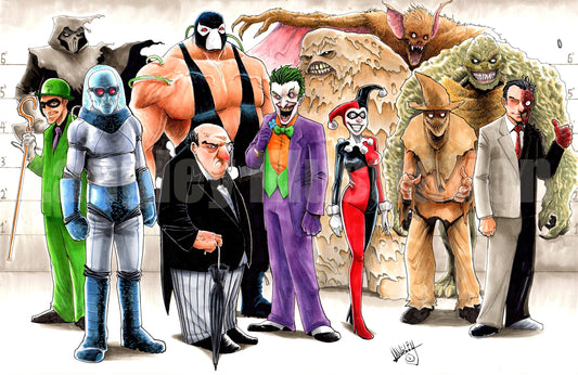 Rogues Gallery 11x17" SIGNED DC Comics Poster Print