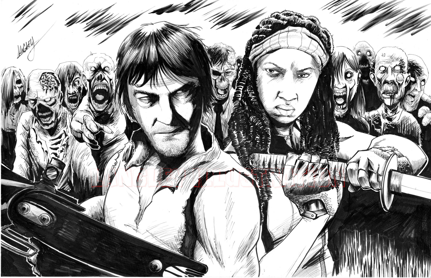 Walking Dead 11x17" SIGNED Horror Poster Print