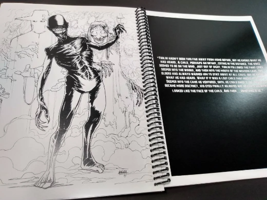 SIGNED Horror Coloring Book, "Shawn Langley's Creature Compendium" Vol. 1