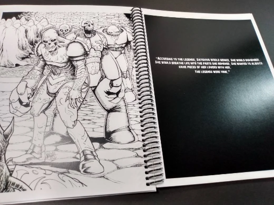 SIGNED Horror Coloring Book, "Shawn Langley's Creature Compendium" Vol. 1