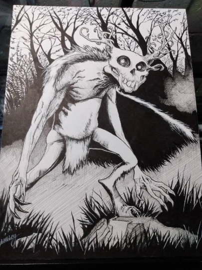 The Skinwalker, 9x12" ORIGINAL Artwork